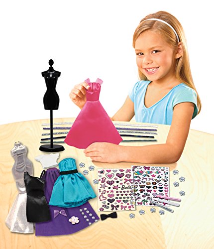 Barbie Be a Real Fashion Designer Neon Edition – DIY Dress-Up Craft Kit with Neon Fabrics & Accessories – Design Custom Outfits for Barbie Dolls – Gift for Creative Girls Ages 6+