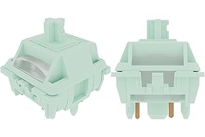 MCIEPNY Gateron Coral Keyboard Switch for Mechanical Gaming Keyboard,5-Pin 43gf Full POM Materials Pre-Lubed Linear Switches(45pcs)