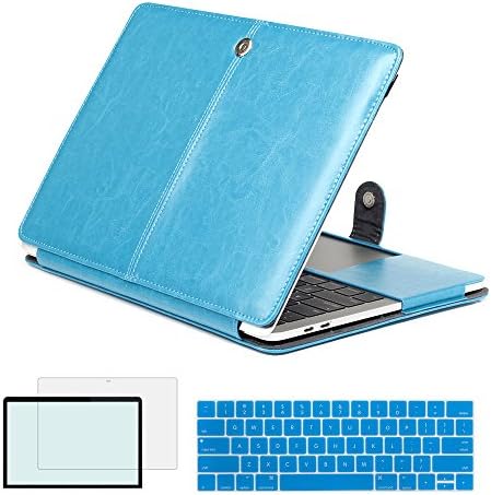 RYGOU MacBook Pro PU Leather Book Case Keyboard Cover Screen Shell 13inch MacBook Pro Touch bar (Model:A1706)