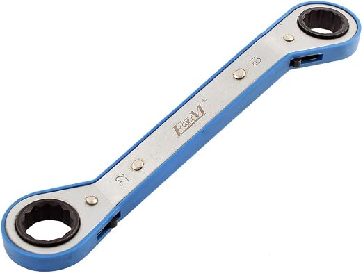 Kurzer Ratschenschlüssel 12 Mm – Mini-Maulschlüssel Für Enge Räume, Aus Chrom-Vanadium-Stahl