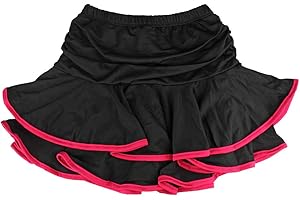 Daydance Girl's Dance Skirt Latin Ballroom Samba Tango Practice Dress with Boy Shorts