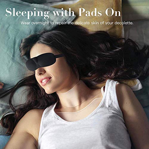 Anti Wrinkle Resuable Chest Silicone Pad, AKARY 100% Medical Grade Décolleté Set of 2 Pcs Neck Chest Care Mask Sheet Can Be Washed for Anti-Wrinkle,Moisturizing, Keeping Skin Smooth (T Shape)