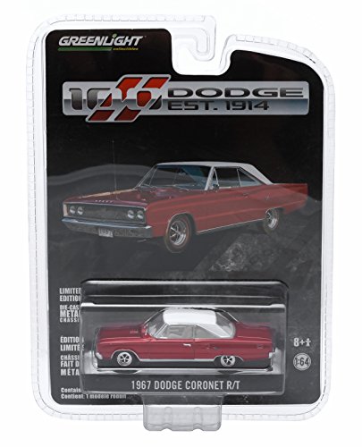 1967 DODGE CORONET R/T (High Octane Red) * Dodge 100th Anniversary * 2015 Greenlight Collectibles Anniversary Collection Series 2 Limited Edition 1:64 Scale Die-Cast Vehicle