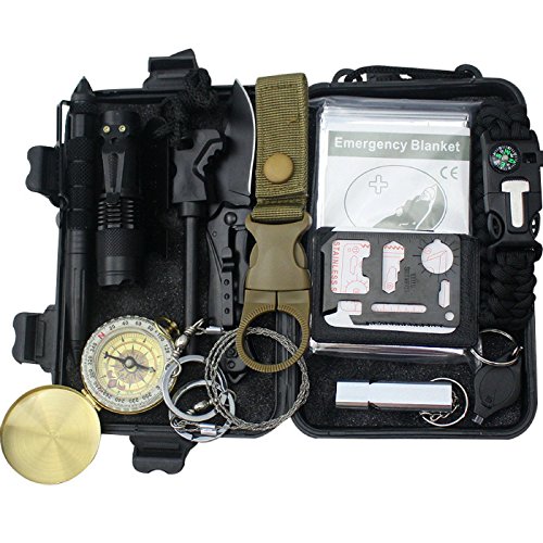 Emergency survival kit camping hiking gear outdoor tact…