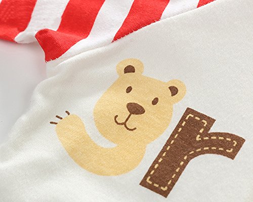 Monvecle Baby Boys' 2 Pack Coverall Bodysuit Newborn to Toddler Long Sleeved Onesie Jumpsuit Stripe 6-9m