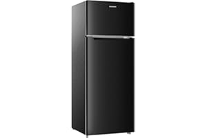 BANGSON 7.7 Cu.Ft Refrigerator with Freezer, Apartment Size Fridge with Top Freezer, Large Capacity, Energy Saving, Adjustabl