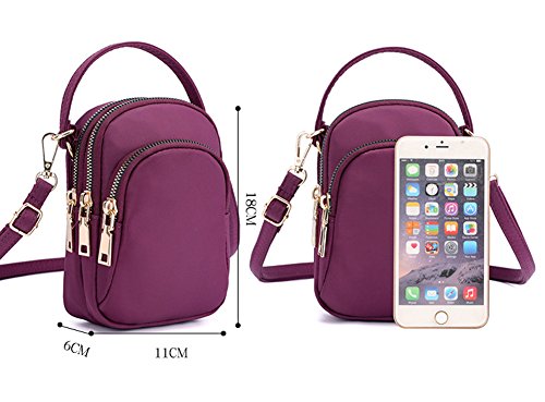 image for Toniker Nylon Multi-Pockets Small Crossbody Bags Cell Phone Purse Smar