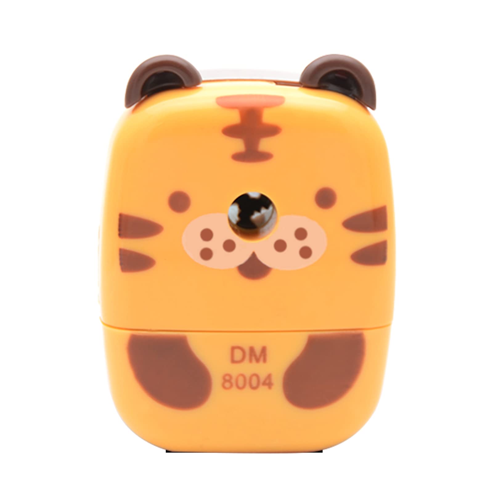 Manual Pencil Sharpener, Cute School Stationary Kids Pencil Sharpener Hand Crank Manual Desktop Sharpener for Office Classroom - Tiger