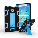 Samsung Galaxy Tab E 8.0 Case, [Heavy Duty] High Impact Hybrid Drop Proof Armor Defender Protection Case Built With Stand for Samsung Galaxy Tab E 8.0（T377/T375),Black+Blue