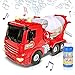ArtCreativity Bubble Blowing Cement Truck Toy with LED and Sound Effects - 12 Inch Light Up Bump n Go Toy Car for Boys and Girls - Bubble Solution Included - Great Birthday Gift for Kids