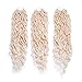 6 Packs Goddess Locs Crochet Hair Wavy Curly Faux Locs Crochet Braids Synthetic Hair Extensions Dreadlocks Crochet Locs Low Temperature Braiding Hair (20