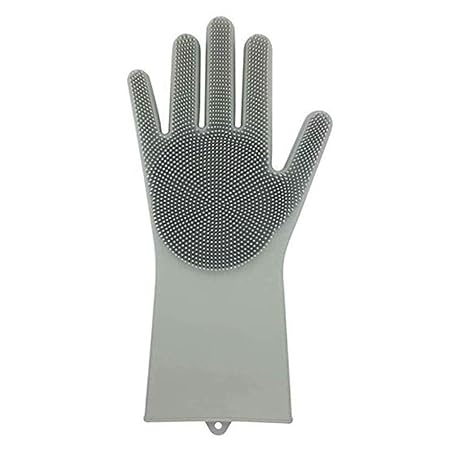 We Store1 Silicone Gloves for Cleaning Scrubber Reusable Heat Resistant (1 Pair)