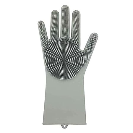 We Store1 Silicone Gloves for Cleaning Scrubber Reusable Heat Resistant (1 Pair)