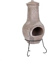Charles Bentley Medium Clay Chimenea Patio Heater Rustic Sun Design view 5