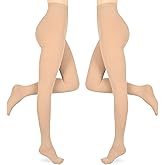 Compression Pantyhose for Women & Men, 2 Pairs 15-20mmHg Medical Graduated Compression Stockings Leggings