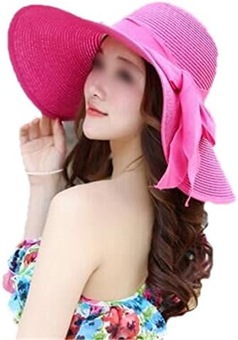 LOVEHATS Women's Female Summer Ladies Wide Brim Beach Hats Sexy Large Floppy Sun Caps Straw Hats 005