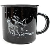 SAGITTARIUS Ceramic Mugs - 13.5 oz Coffee & Tea Mug, Astrology Horoscope Cups with Personality Traits Revealed Inside, November & December Birthday Constellation and Zodiac Sign Drinkware