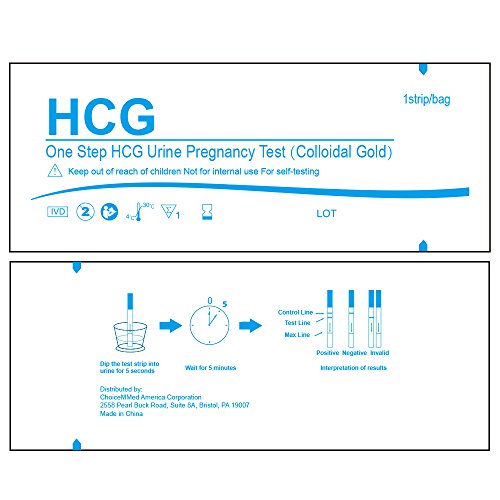 ChoiceMMed One Step Urine Pregnancy Test, HCG Test Strips, 20 Count - Thumbnail 3
