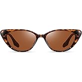 Fozono Retro Vintage Narrow Cat Eye Sunglasses for Women 90s Small Chic Style Trendy Sunnies UV400 Protection FZN7514
