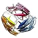 Krazywolf Fully Rigged Big Game Daisy Bird Trolling Chain Boat Fishing Squid Lure Rig Teaser,Pack of 3