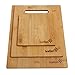 Bamboo Cutting Board Set 3 Piece, Large, Medium, Small – Great for Food Prep & Serving Cheeses, Charcuterie, Bread, Crackers, Veggies & More