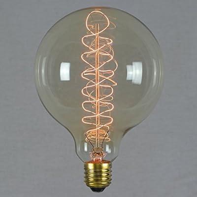 vintage edison globe light bulb 60w - giant spiral globe dimmable 125mm e27 es - the retro boutique ® Vintage Edison Globe Light Bulb 60w – Giant Spiral Globe Dimmable 125mm E27 ES – The Retro Boutique ® 51TecsW6gIL