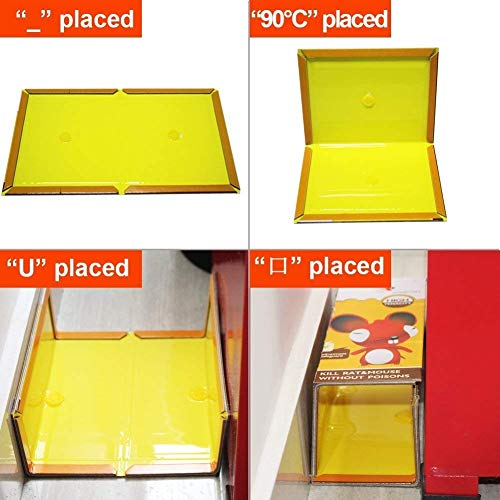JCHOPE Mouse Trap, Mouse Glue Trap, Mouse Glue Traps, Mouse Glue Boards, Mouse Size Glue Traps Sticky Boards, Peanut Smell (5Pack)