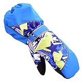 YAPJEB Kids Ski Mitten Waterproof Winter Gloves Mittens for Snowboarding Skating