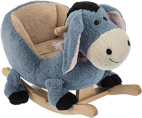 Bieco Plüsch Schaukeltier Esel | Kinder Schaukelstuhl mit Sicherheitsgurt | | Schaukel Kleinkind | Zimmer | Baby Schaukelwippe ab 9 Monate | Schaukelpferd Holz – Bild 5