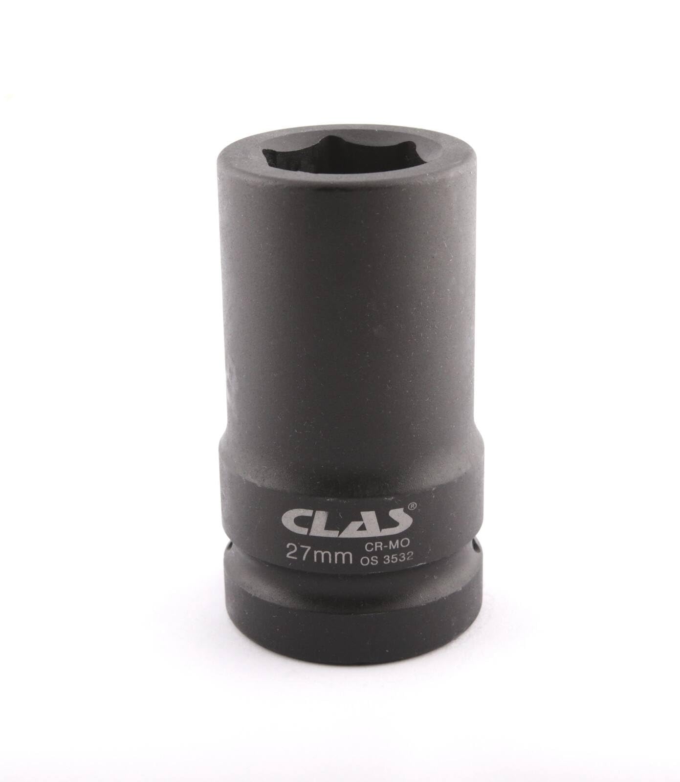 CLAS Equipements OS 3532 6-Point Impact Socket Long 27 mm 1 Inch