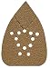 FUGEN Gold 100PCS Mouse Sander Pads for Black Decker Mouse Sander (BDCMS20C, BDEMS600, BDAMX etc) and Porter Cable Mouse Sander Assorted 40 80 120 240 400 Grit Mouse Sandpaper Mouse Sanding Pads