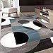Modern Circles Blue Area Rug 5' 3