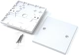 DRUT 4Pcs Single Blanking Plate Cover 86x86mm White with Screws Back Box view 4