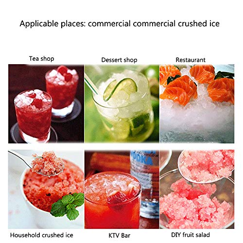 Eiscrusher Kommerziellen Edelstahl Elektrische Eismaschine Einstellbare Dicke FüR Eis Kaltes GeträNk Smoothie Produktion… – Bild 3