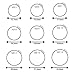 ThunderFit Silicone Wedding Band / Engagement Ring - 3 Rings Pack - 8.7mm Wide (2mm Thick) - Middle Line (9)