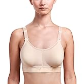 MARENA Caress Ultra-Low Coverage Pocketed Bra - Compression Mastectomy Bra Beige