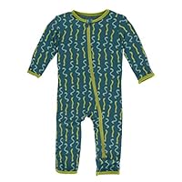 Print Coverall with Zipper (Oasis Worms - 3-6 Months)