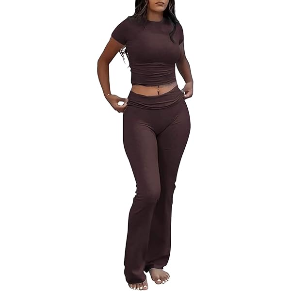ワンピース Feminine chiffon setup flare Women's 2 Piece Chiffon Sets Outfits Flowy Summer Casual