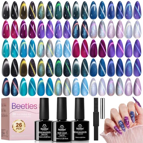 Beetles Cat Eye Gel Nail Polish Set Stellar Drift 20 Colors