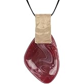 HAPPILOOPS Leather Long Necklaces for Women Chunky Necklaces Boho Retro Pendant Necklace Adjustable Rope Women's Jewelry