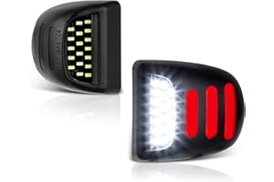 Bestview LED License Plate Lights Tag Lamp Assembly Replacement,Red OLED Neon Tube Pure,For Chevy Silverado Cadillac Escalade EXT GMC Sierra 1500 2500 3500 Suburban Tahoe