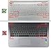 [2 Pack] Keyboard Cover Skin for 15.6 HP Pavilion X360 15-BR075NR 15M-BP012DX BP011DX BP111DX BP112DX 15M-BQ021DX BQ121DX, 15-BS020NR 15-BS020WM 15-BS013DX 15-BW011DX, HP Envy 17M (Clear+ Black)