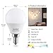 aooshine E12 LED Bulb 50 Watts, 5 Watt LED Candelabra Bulb, Warm White 2700K Decorative G45 LED Bulbs for Ceiling Fan Non-Dimmable(Pack of 6)
