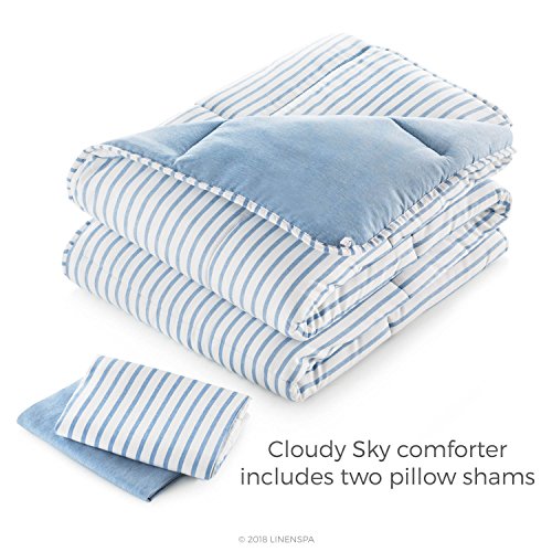 image for Linenspa All-Season Reversible Down Alternative Quilted Oversized Quee