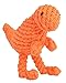 PUPTECK Dog Cotton Rope Toy Puppy Pet Tough Durable Chew Toys for Small or Medium Dogs Biting (Orange Dinosaur)