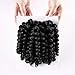 Alivovo 8 Inch Jumpy Wand Curl Braids Hair 4 Packs/Lot 20 Roots Jamaican Bounce Crochet Twist Braids Sensational African Collection Braiding Hair 110g (Black)