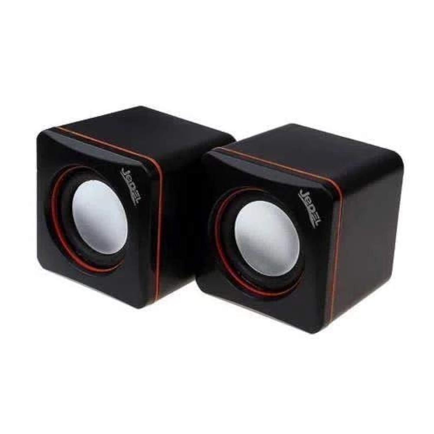 Jedel CK4 Mini USB Powered Stereo PC Computer Speakers Black/Red (2x3W)