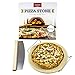 Cordierite Pizza Stone Cooking Kit with Pizza Cutter - 13