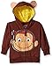 Curious George Boys' Character Hoodie, Brown/Yellow, 2T,Toddler