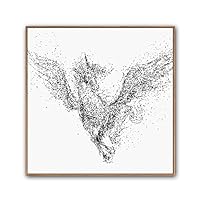 Framed Canvas Wall Art Abstract Horse Canvas Prints Home Artwork Decoration for Living Room,Bedroom - 16x16 inches